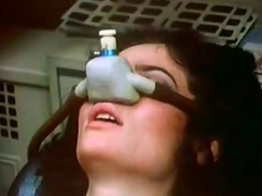 Very good looking patient with a hairy pussy is having a nice threesome