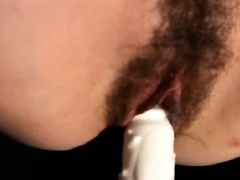 Hairy snatch Asian cutie gets toyed and rubbed by many hands