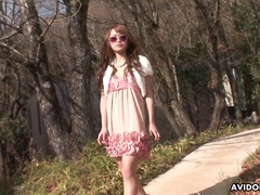 Amazing Japanese hottie in sunglasses Ayumi Inamori gives a fantastic blowjob