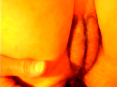 ass fucking and looking at girl's hairy puffy pussy