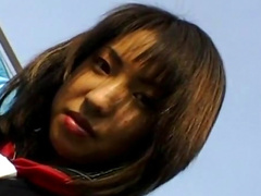 Asian beauty Orika is poking her puss with dildo