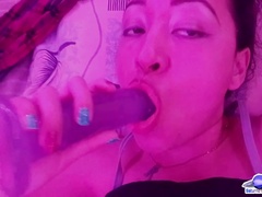 Saturn Squirt Cyan And Pink With Hairy Pussy Masturbation With Pussy Cream