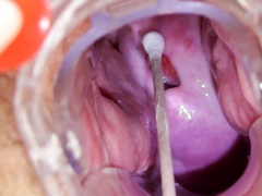 Brunette Blanka is getting her puss stretched