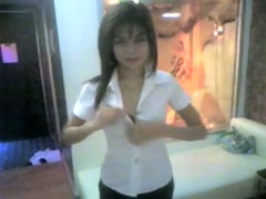 Beautiful and fresh college girl stripteases and masturbates