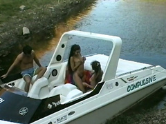Dude just watches the way LORI MICHEALS & FELICIA eat cunts on the boat