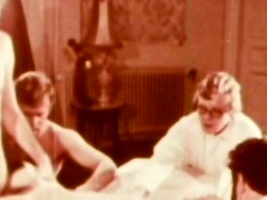 Retro babes having anal sex