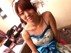 Seductive Japanese babe gets a creampie facial at a wild bukkake party