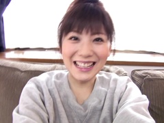 Yuma Asami uses a sex toy to make her hairy vagina dripping wet